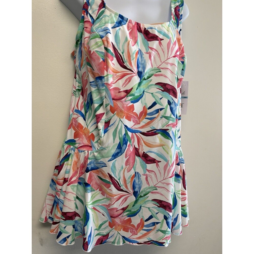 Maxine of Hollywood Women's Princess Seam One Piece Swimsuit Dress Size 20W NWT - Picture 4 of 9